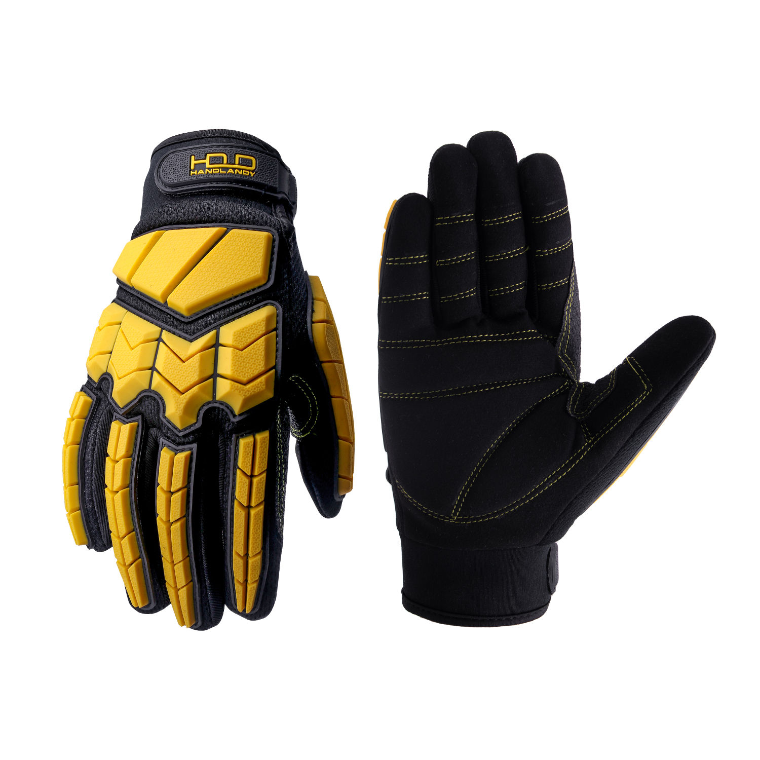 Work Glove Impact - HANDLANDY Anti-Vibration Gloves, SBR Padding, TPR
