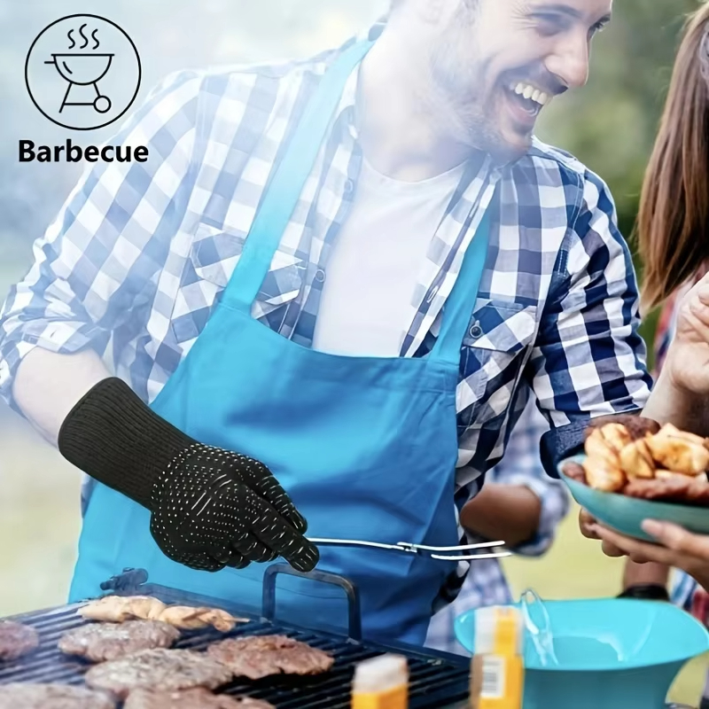 Oven Mitt Silicone - 1PCS Piece BBQ Gloves High Temperature