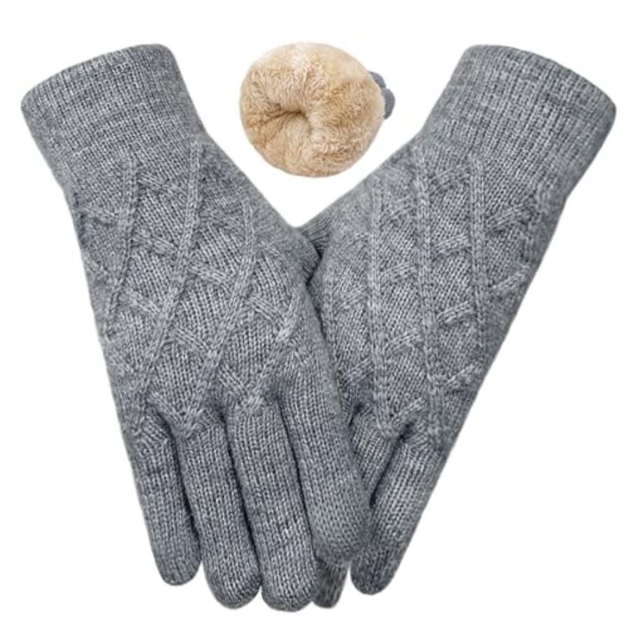 Wool Glove Lined - Winter Wool Gloves for Women Men