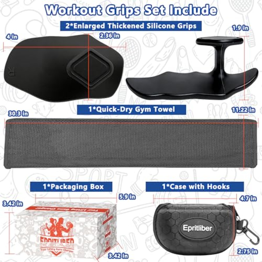 Large Silicone Workout Grips K - Workout Glove Gym ulasan dan harga