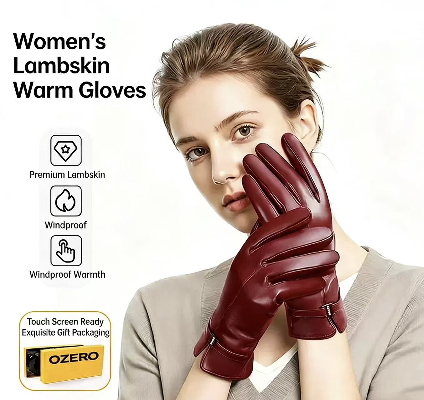 Women's Fashionable Winter She - Wool Glove Lined ulasan dan harga