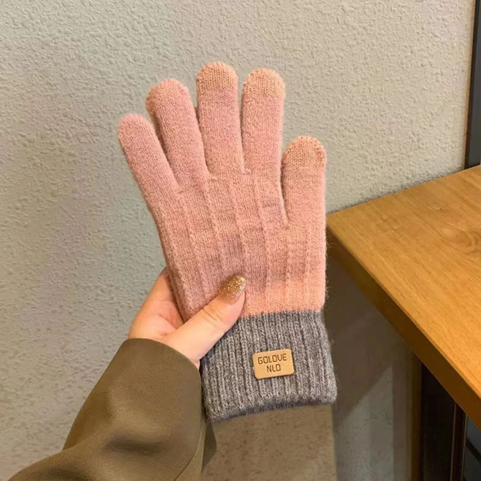 Women's Cable Knit Gloves Warm - Wool Glove Lined ulasan dan harga