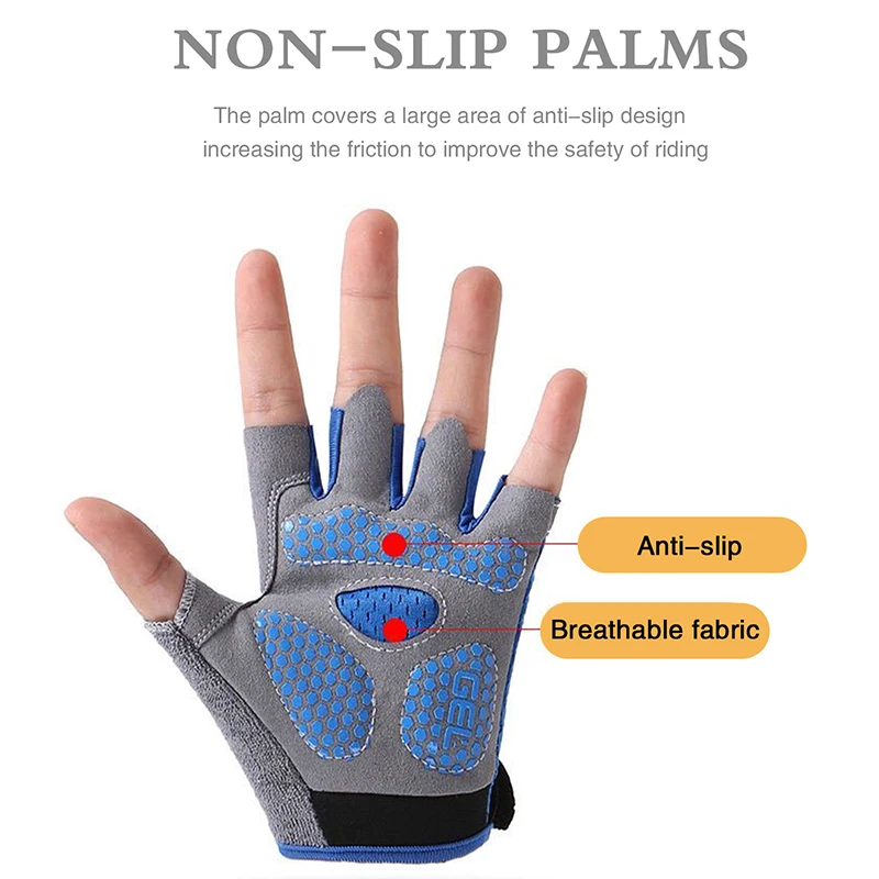 Kids Half Finger Sports Cyclin - Cycling Glove Padded ulasan dan harga