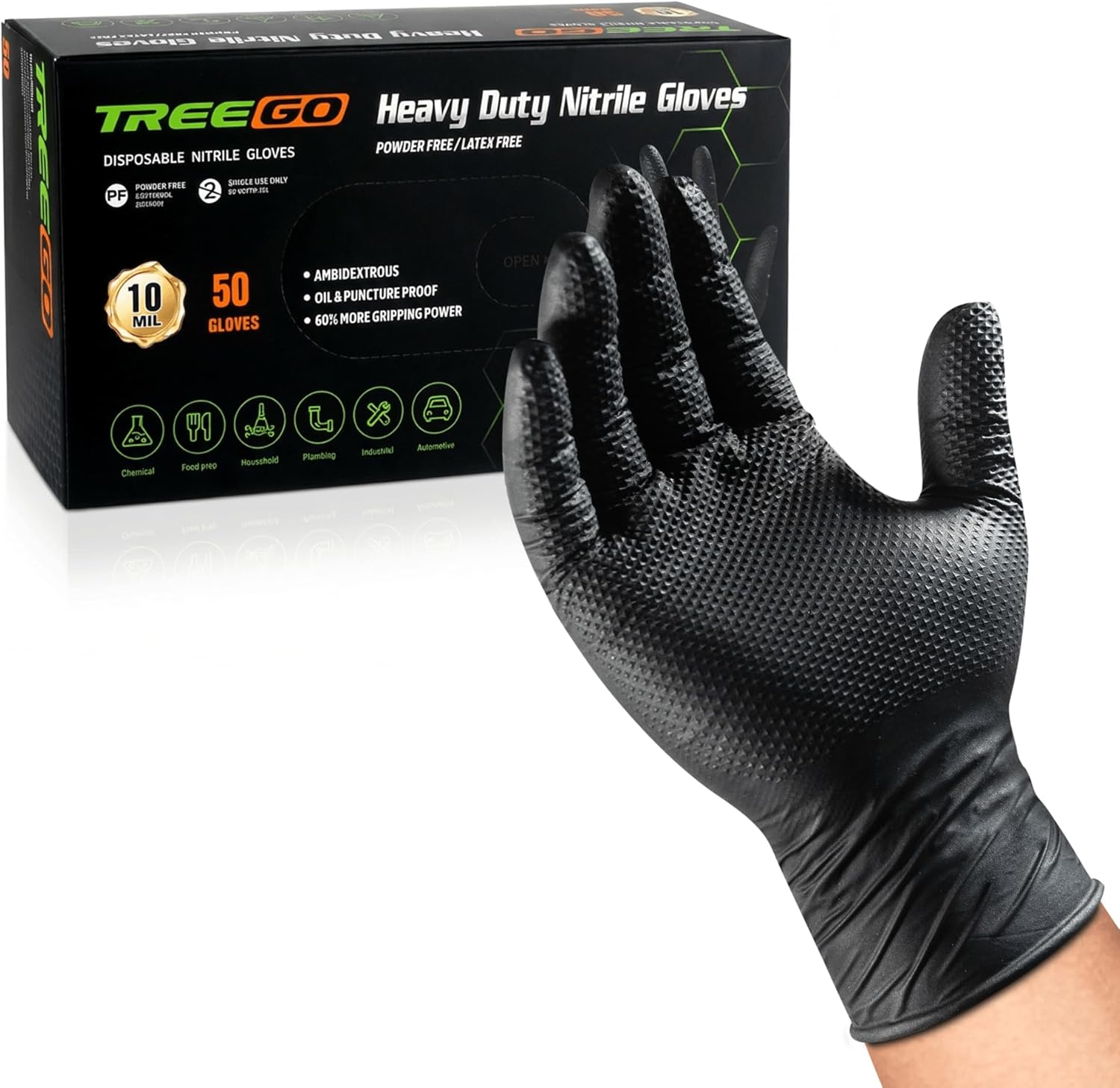 10 Mil Nitrile Gloves Large -  - Latex Disposable Glove ulasan dan harga