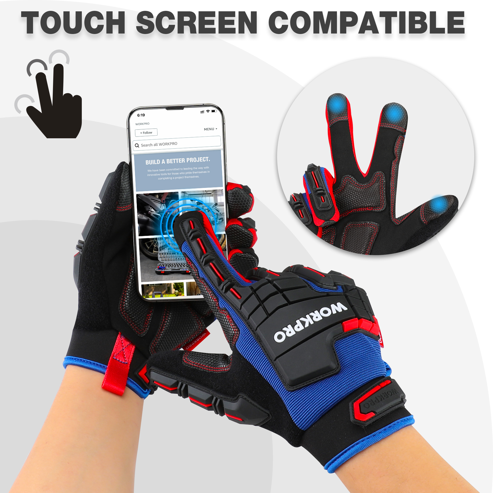 WORKPRO Heavy-duty Work Gloves - Work Glove Impact ulasan dan harga