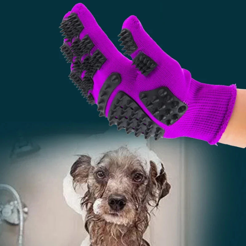 1PC Pet Hair Grooming Gloves C - Rubber Glove Cleaning ulasan dan harga