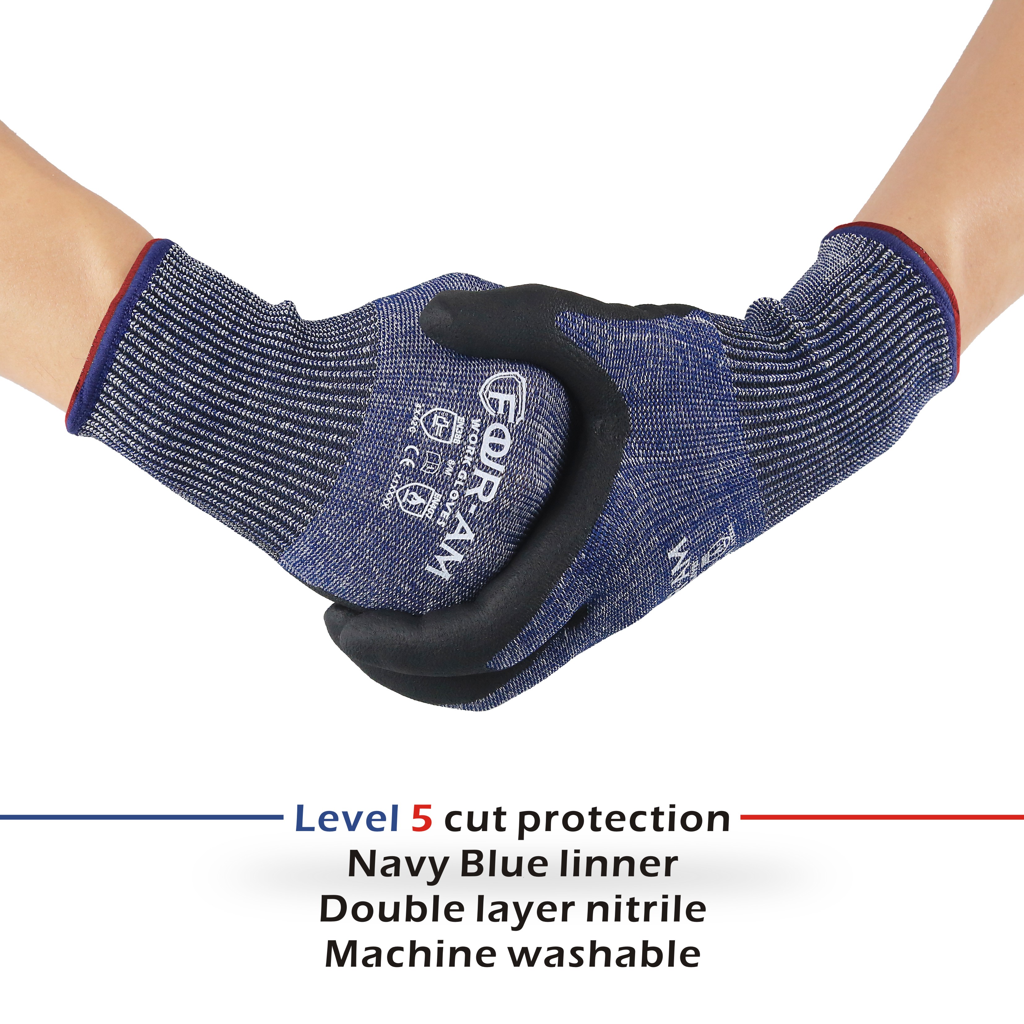1/3Pair, Level 5Cut-Resistant  - Nitrile Mechanic Glove ulasan dan harga