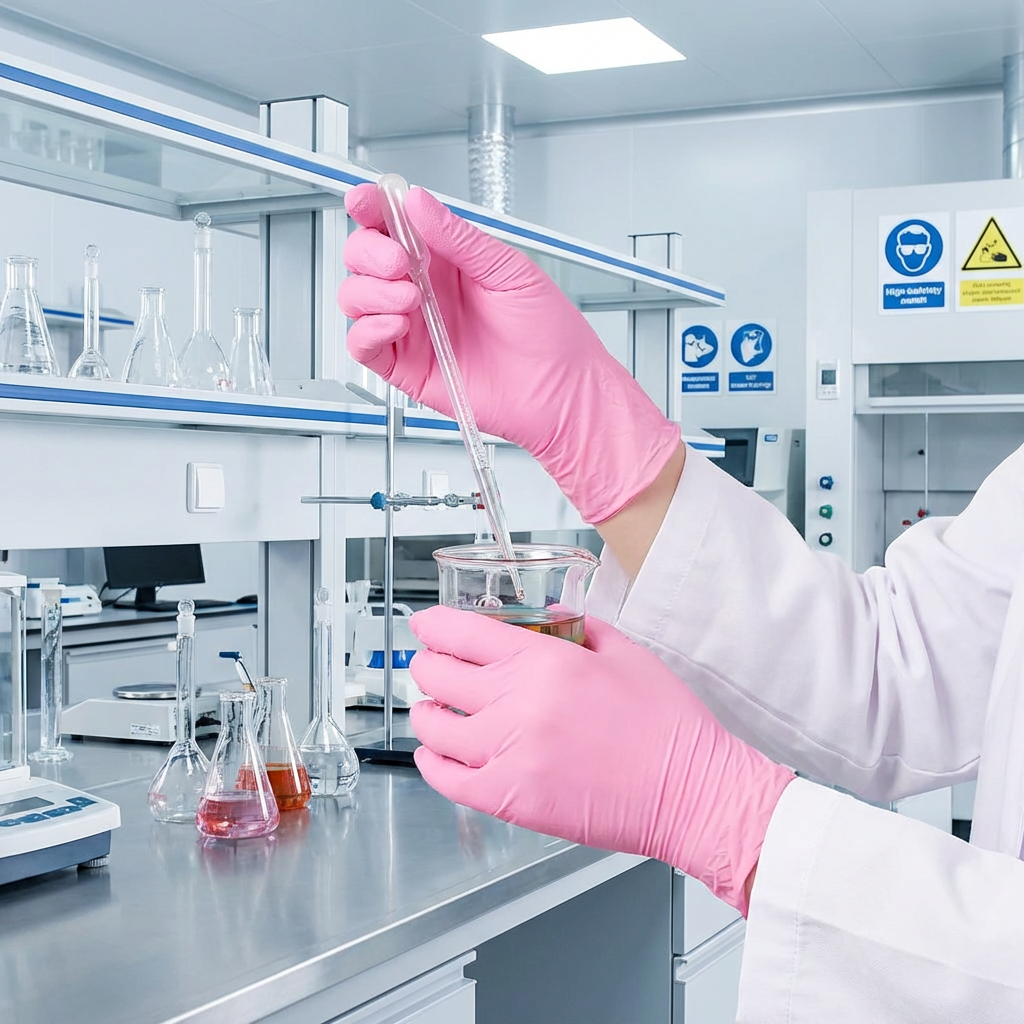 Simple Pink Nitrile Gloves 100 - Rubber Glove Cleaning ulasan dan harga