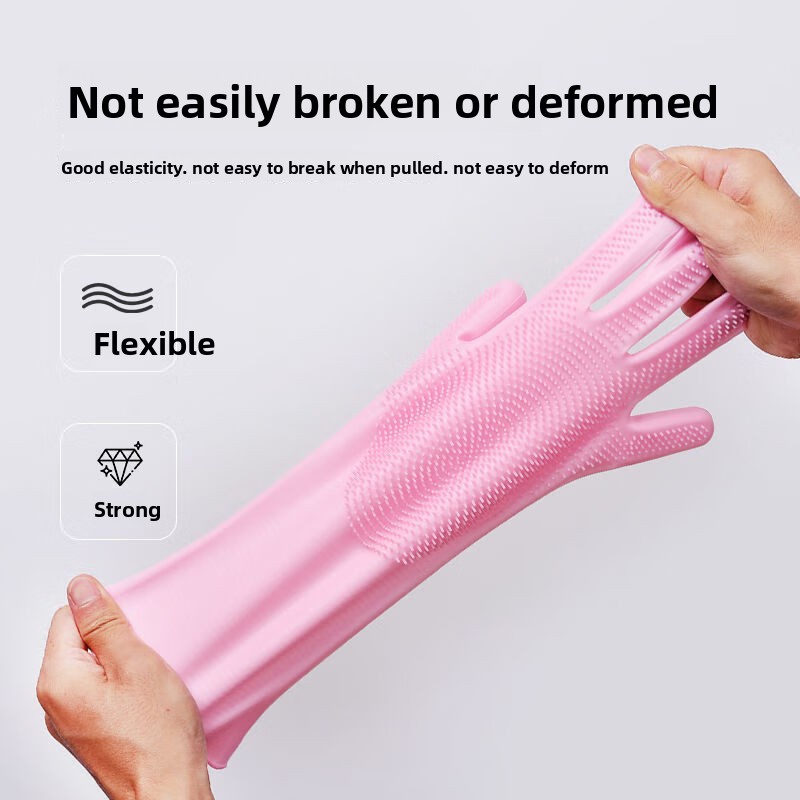 Silicone dishwashing gloves, m - Dish Glove Rubber ulasan dan harga