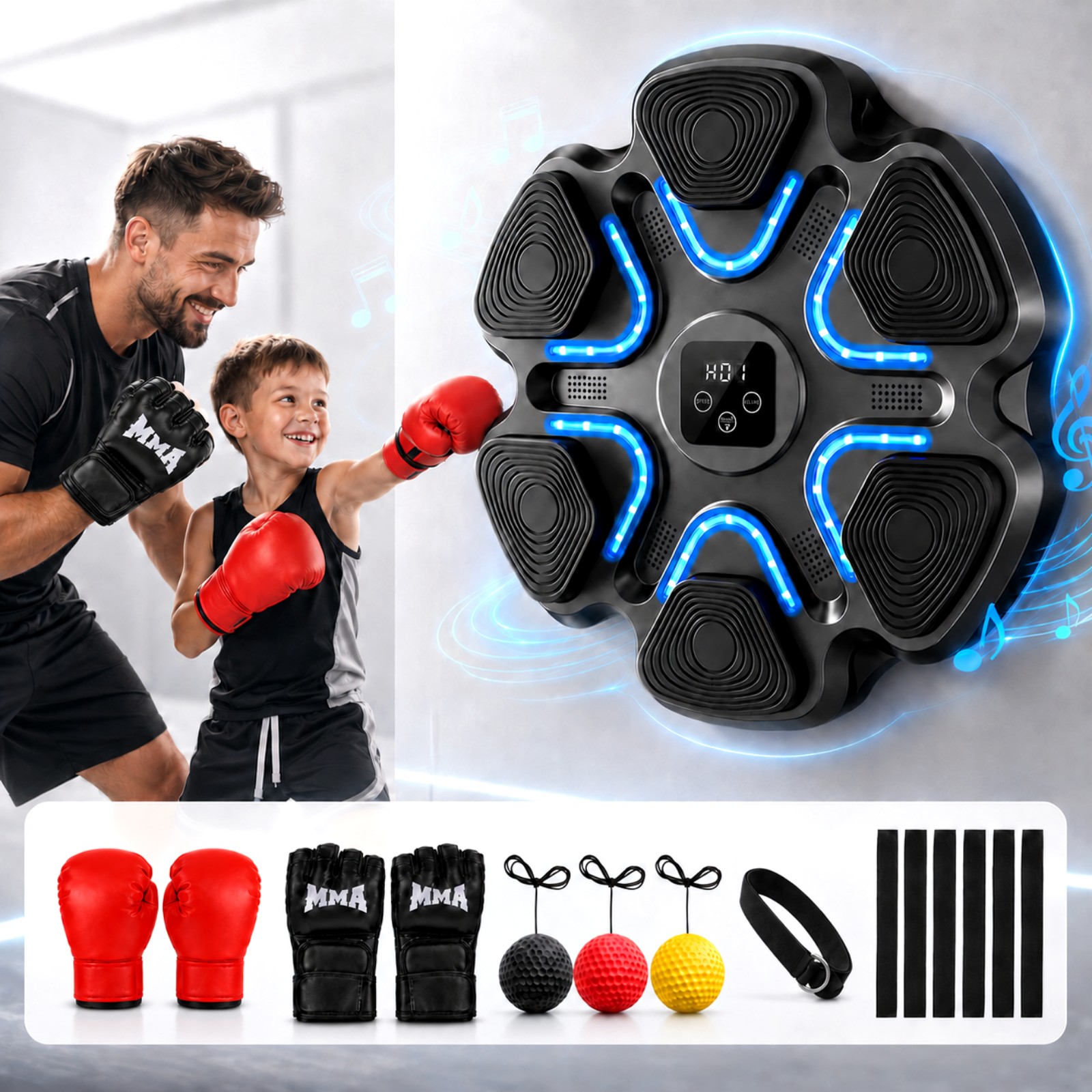Music Boxing Machine Kids Adul - Workout Glove Gym ulasan dan harga