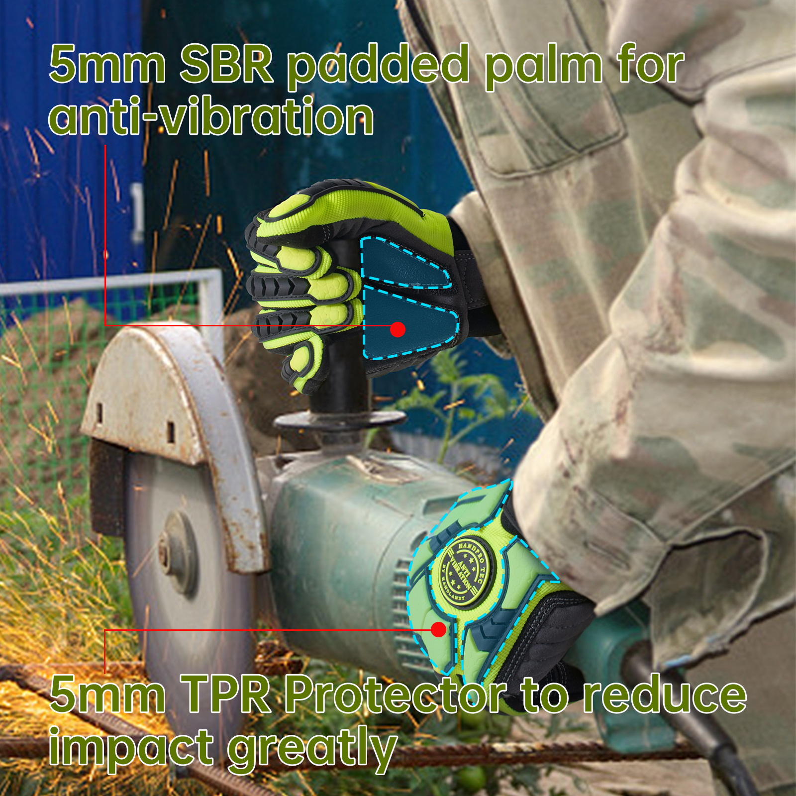 HANDLANDY Anti Vibration Heavy - Work Glove Impact ulasan dan harga