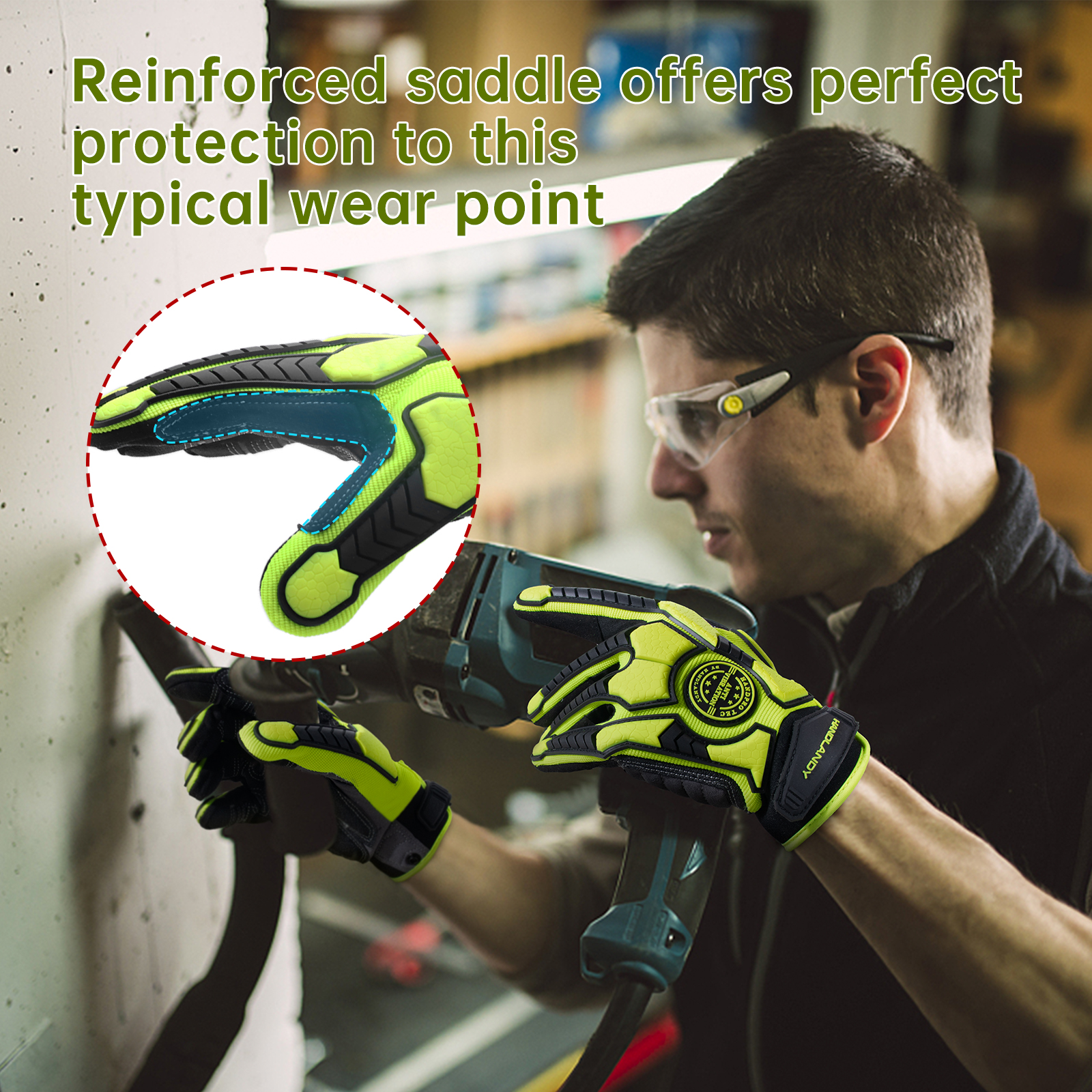 HANDLANDY Anti Vibration Heavy - Work Glove Impact ulasan dan harga