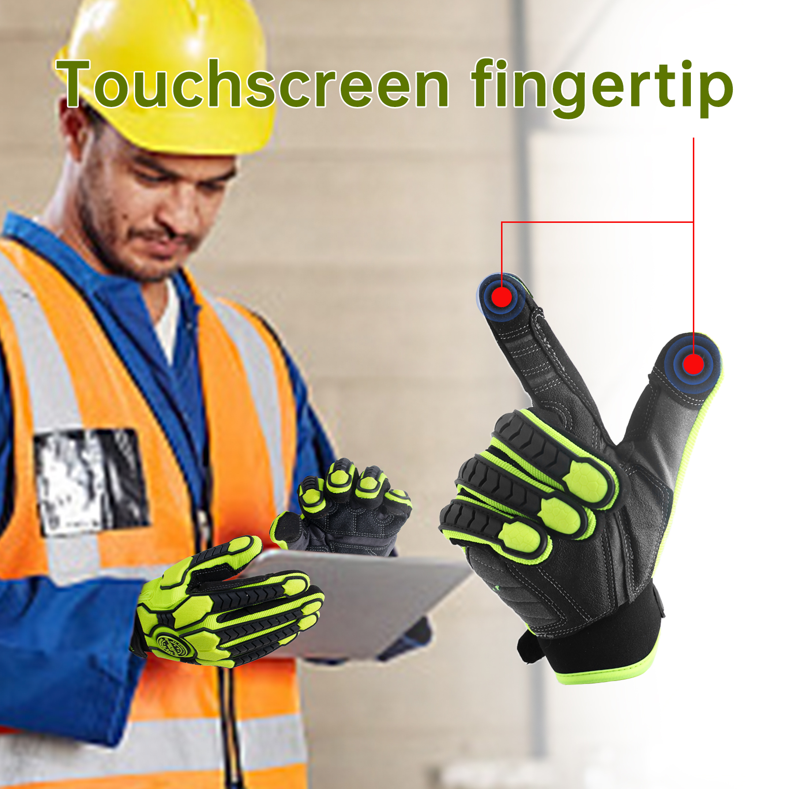 HANDLANDY Anti Vibration Heavy - Work Glove Impact ulasan dan harga