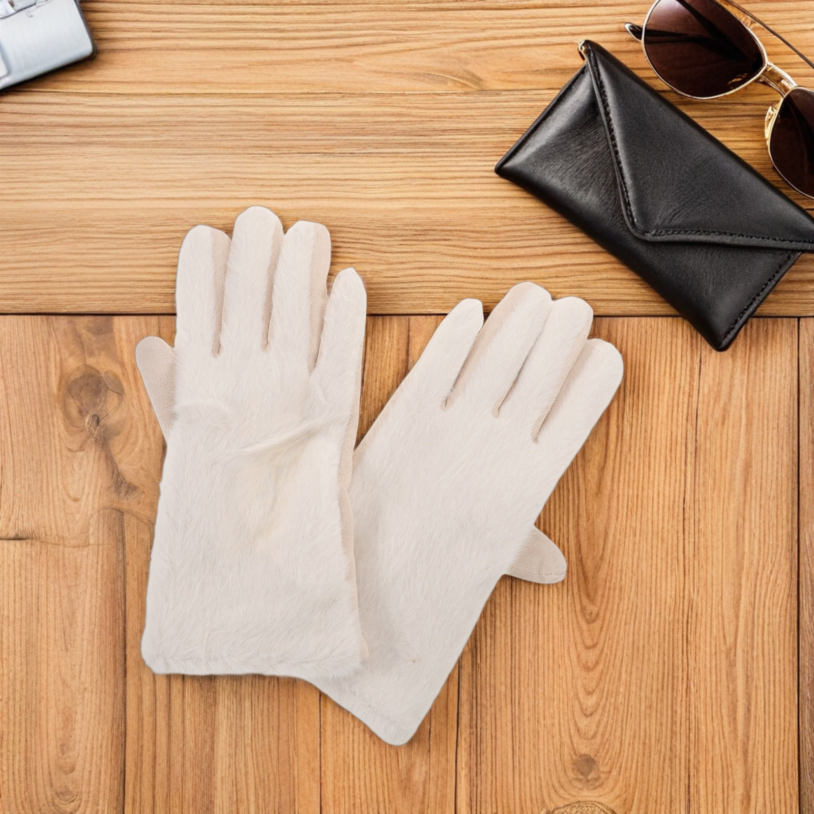 1Pair Fashion White Women Warm - Winter Glove Insulated ulasan dan harga
