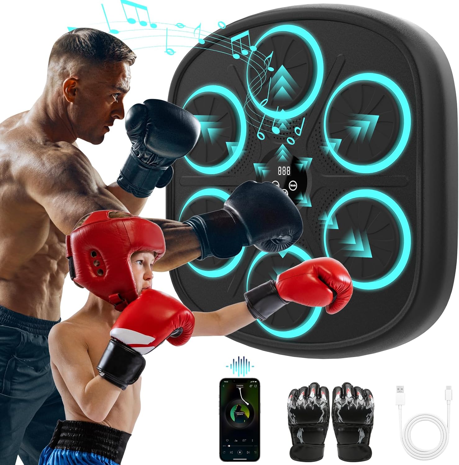 Wall Mounted Music Boxing Mach - Workout Glove Gym ulasan dan harga