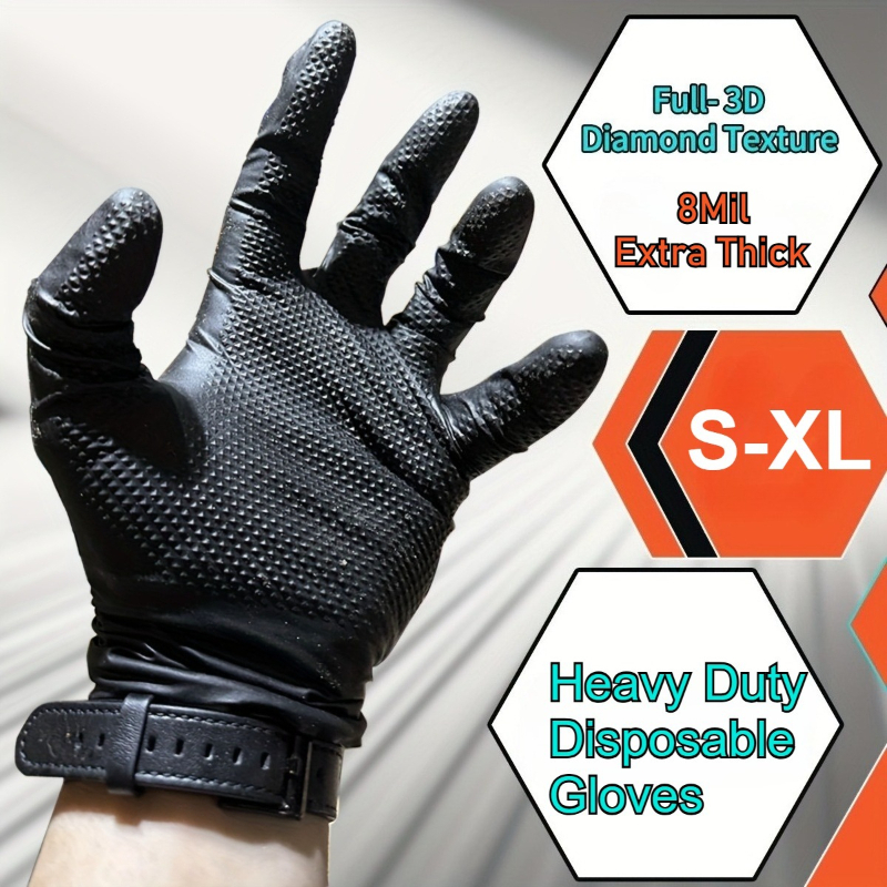 Extra Thick 8 Mil  Heavy Duty  - Nitrile Mechanic Glove ulasan dan harga