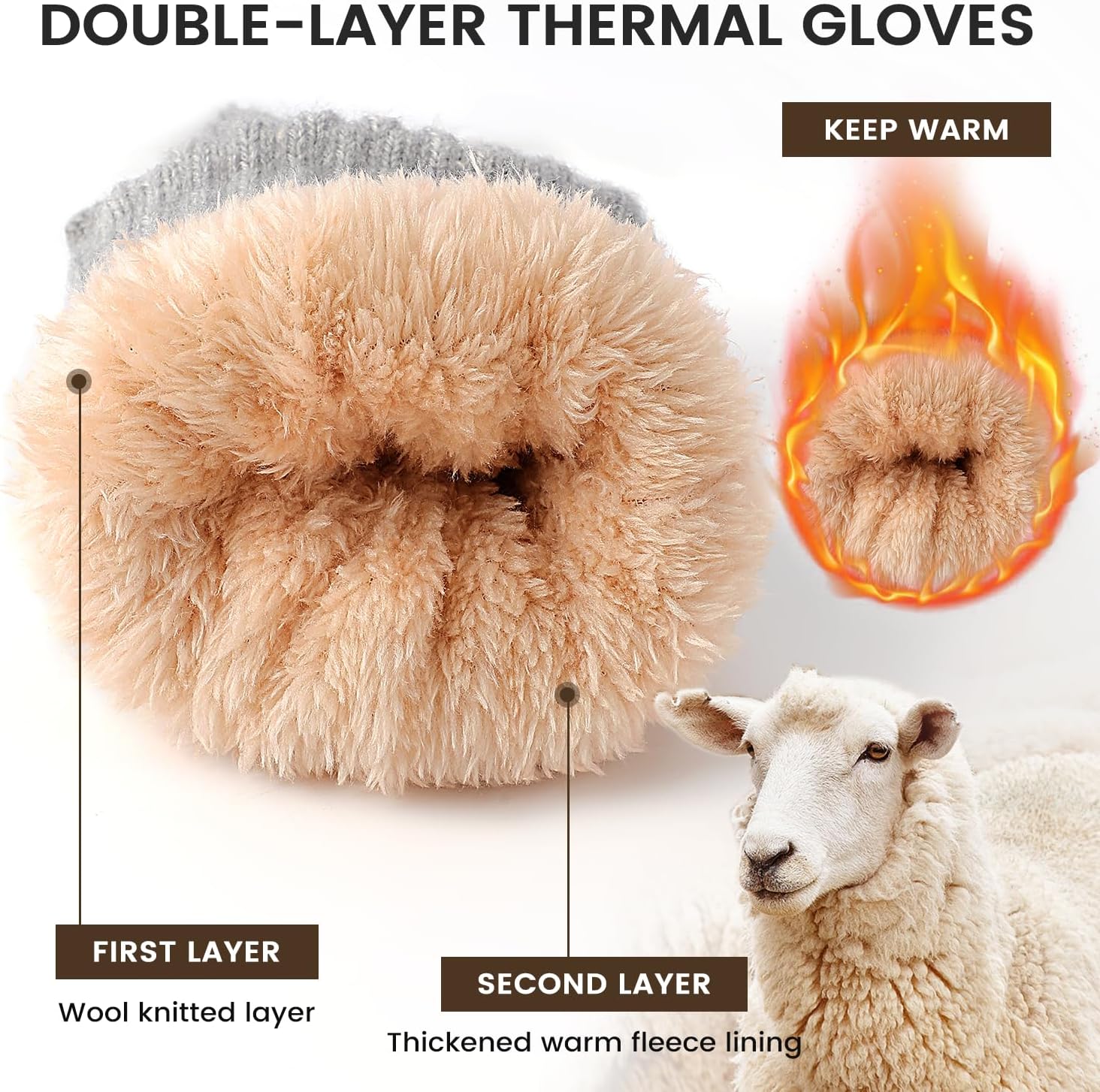 Winter Gloves – Thick Wool Fle - Winter Glove Insulated ulasan dan harga