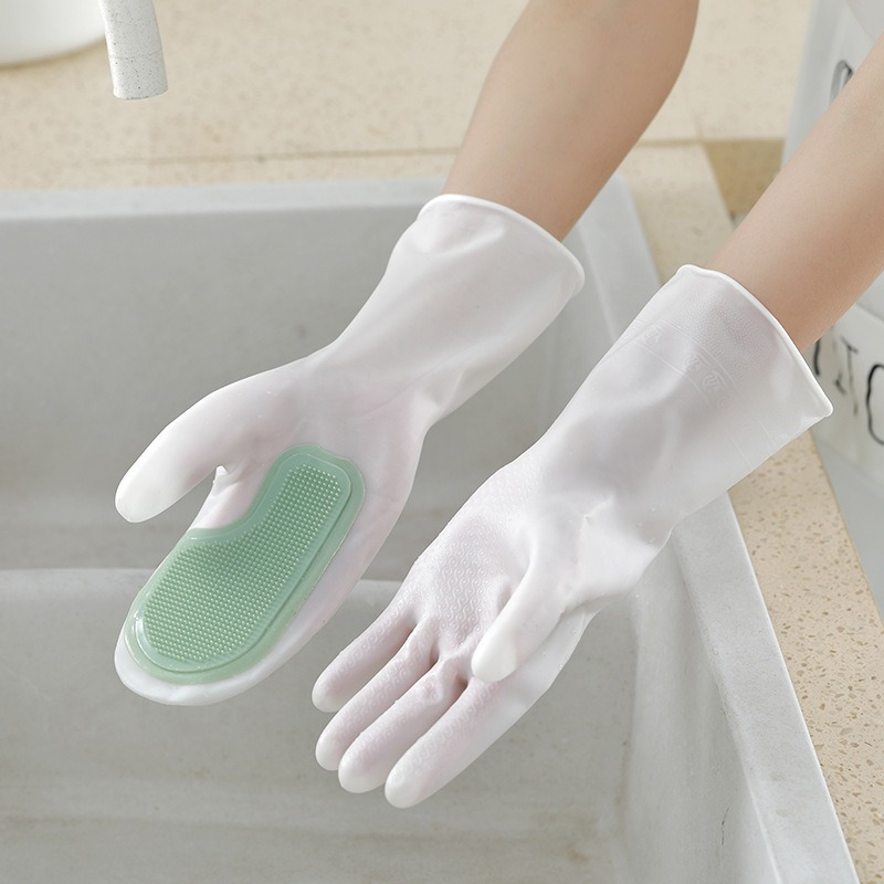 2pcs Latex Dishwashing Gloves, - Rubber Glove Cleaning ulasan dan harga