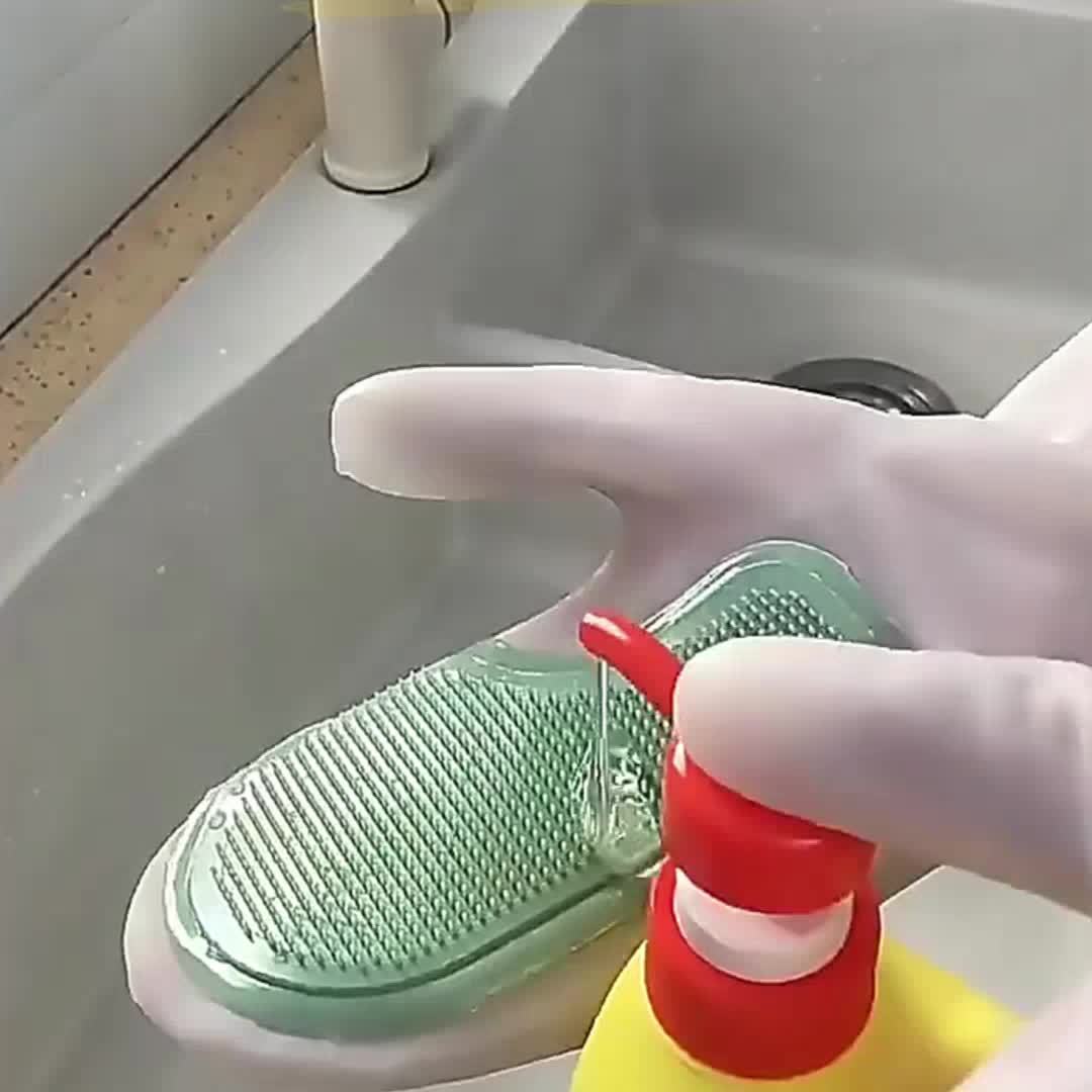 2pcs Latex Dishwashing Gloves, - Rubber Glove Cleaning ulasan dan harga