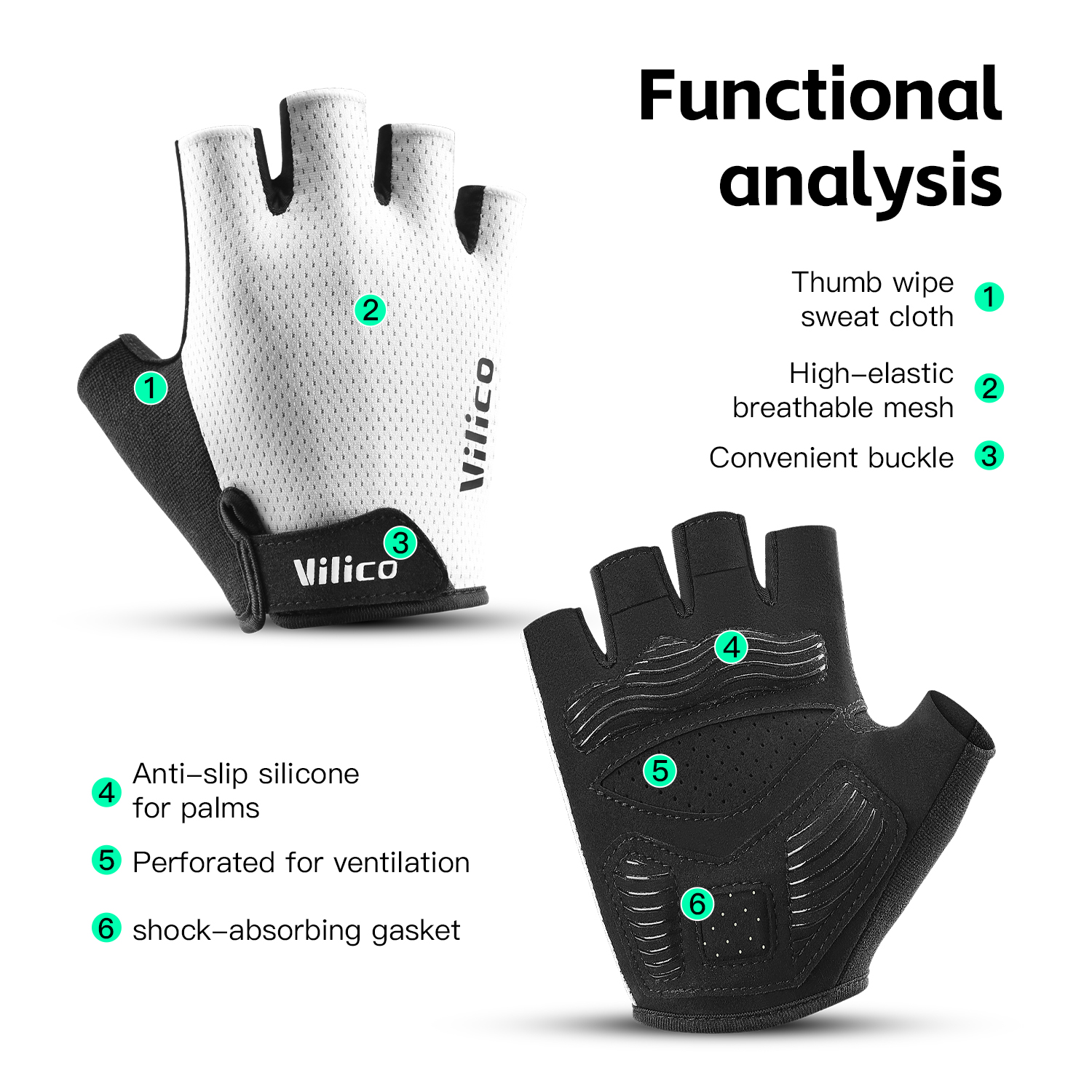 VILICO Breathable Half Finger  - Workout Glove Gym ulasan dan harga