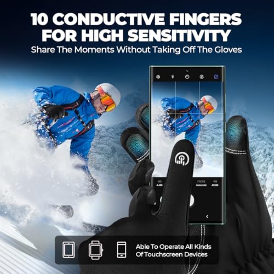krosa Winter Gloves For Men Wo - Ski Glove Waterproof ulasan dan harga