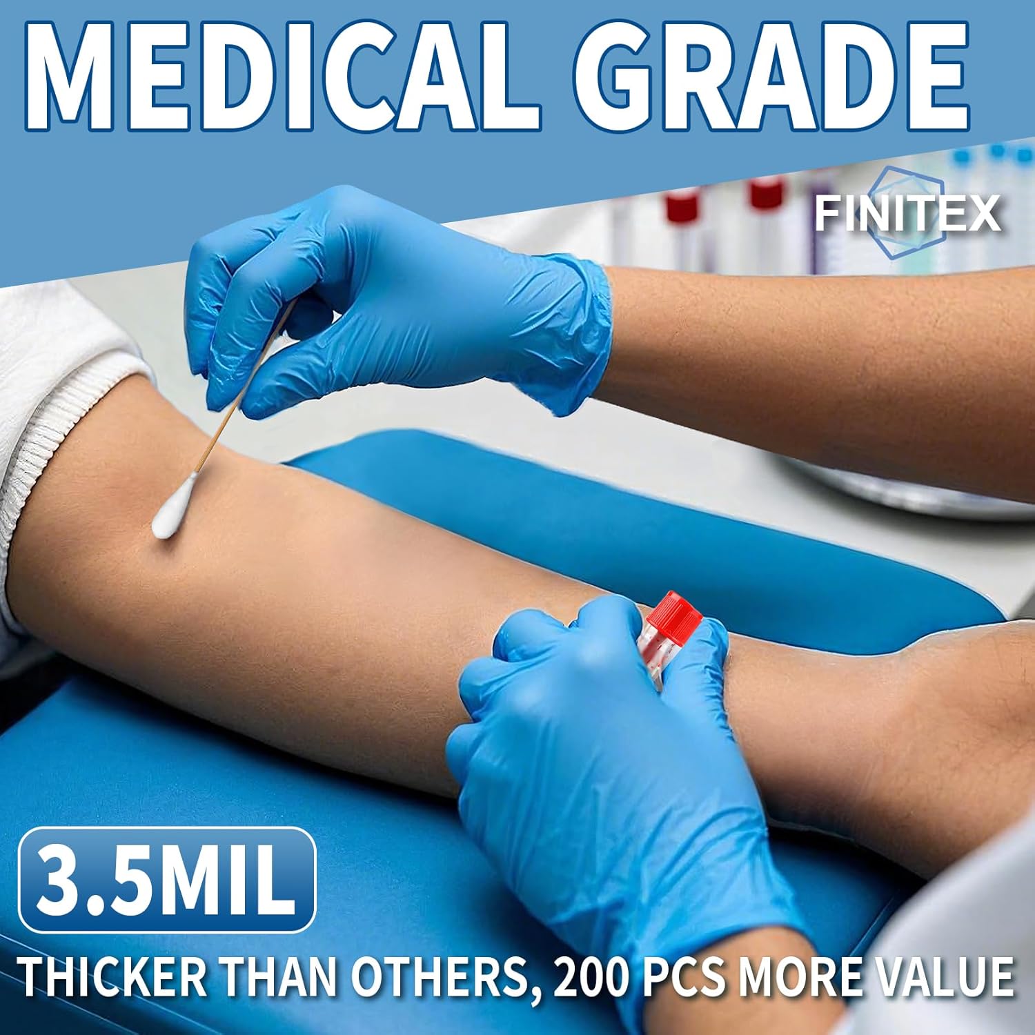 Blue Nitrile Exam Gloves - 200 - Exam Glove Nitrile ulasan dan harga