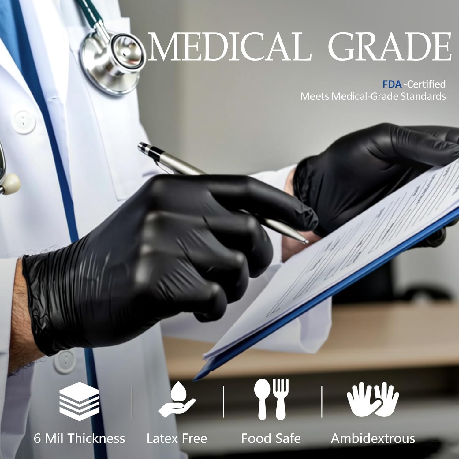 6Mil Disposable Nitrile Gloves - Exam Glove Nitrile ulasan dan harga