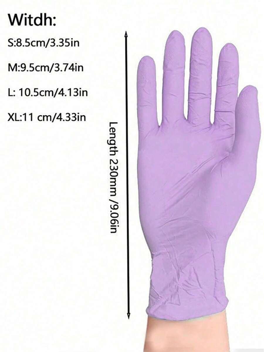 100/50/4pcs Disposable Purple  - Latex Disposable Glove ulasan dan harga
