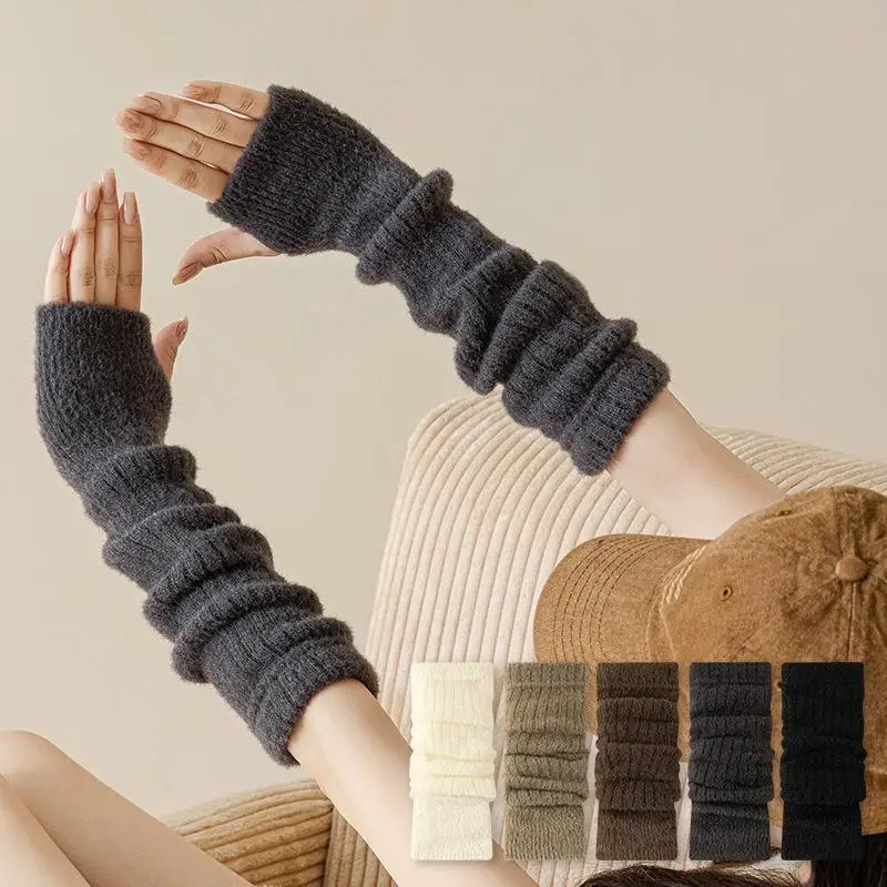 Winter Warm Long Sleeves Glove - Fingerless Glove Knit ulasan dan harga