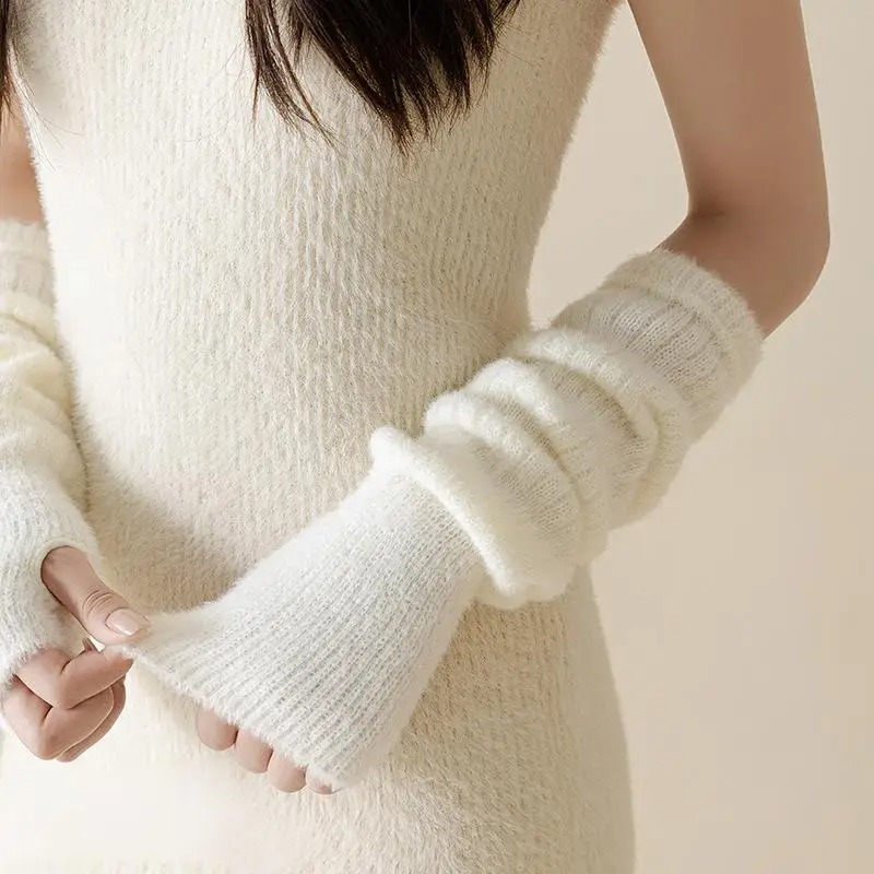 Winter Warm Long Sleeves Glove - Fingerless Glove Knit ulasan dan harga