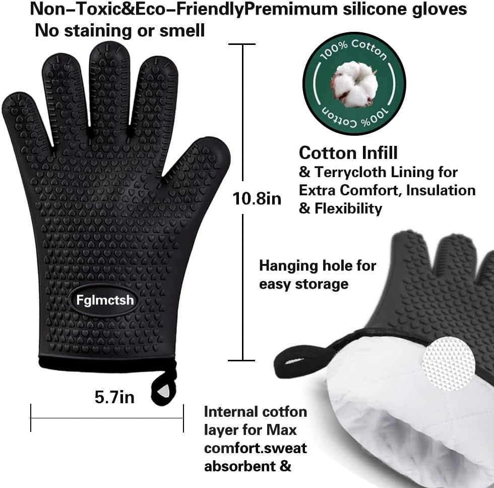 Silicone Oven Mitts, Heat Resi - Heat Resistant Glove ulasan dan harga