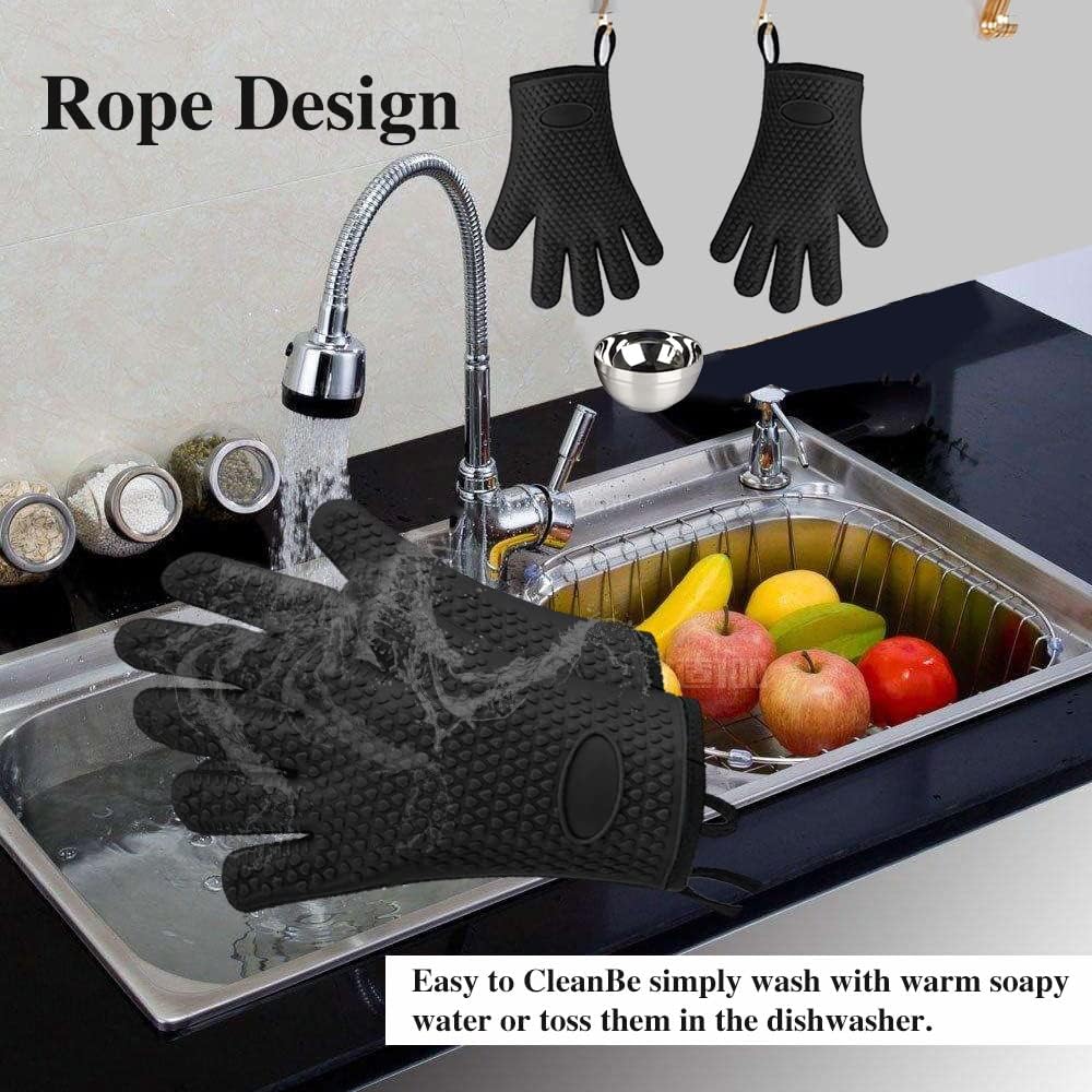 Silicone Oven Mitts, Heat Resi - Heat Resistant Glove ulasan dan harga