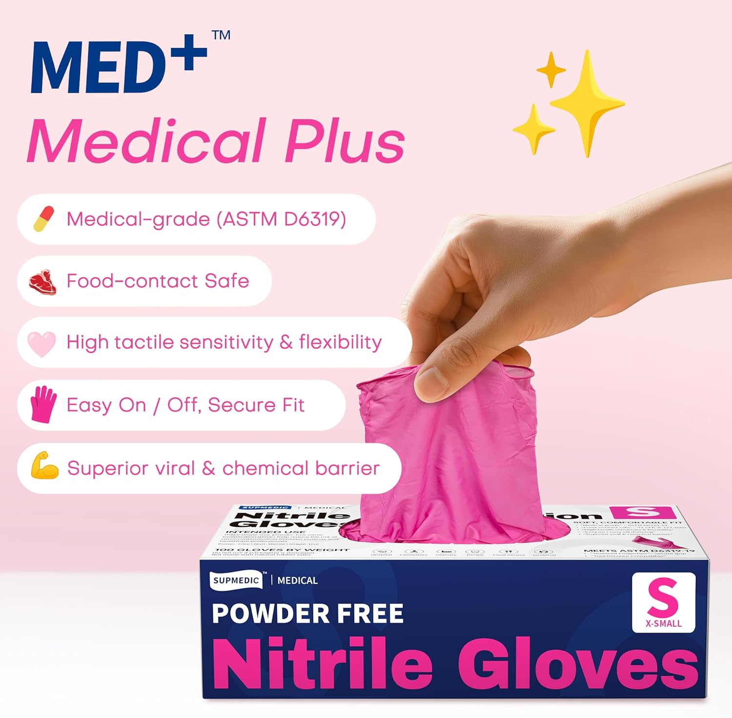 4 Mil Nitrile Exam Gloves, Pow - Exam Glove Nitrile ulasan dan harga