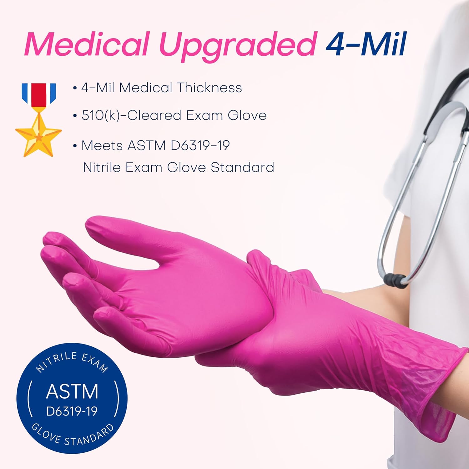 4 Mil Nitrile Exam Gloves, Pow - Exam Glove Nitrile ulasan dan harga