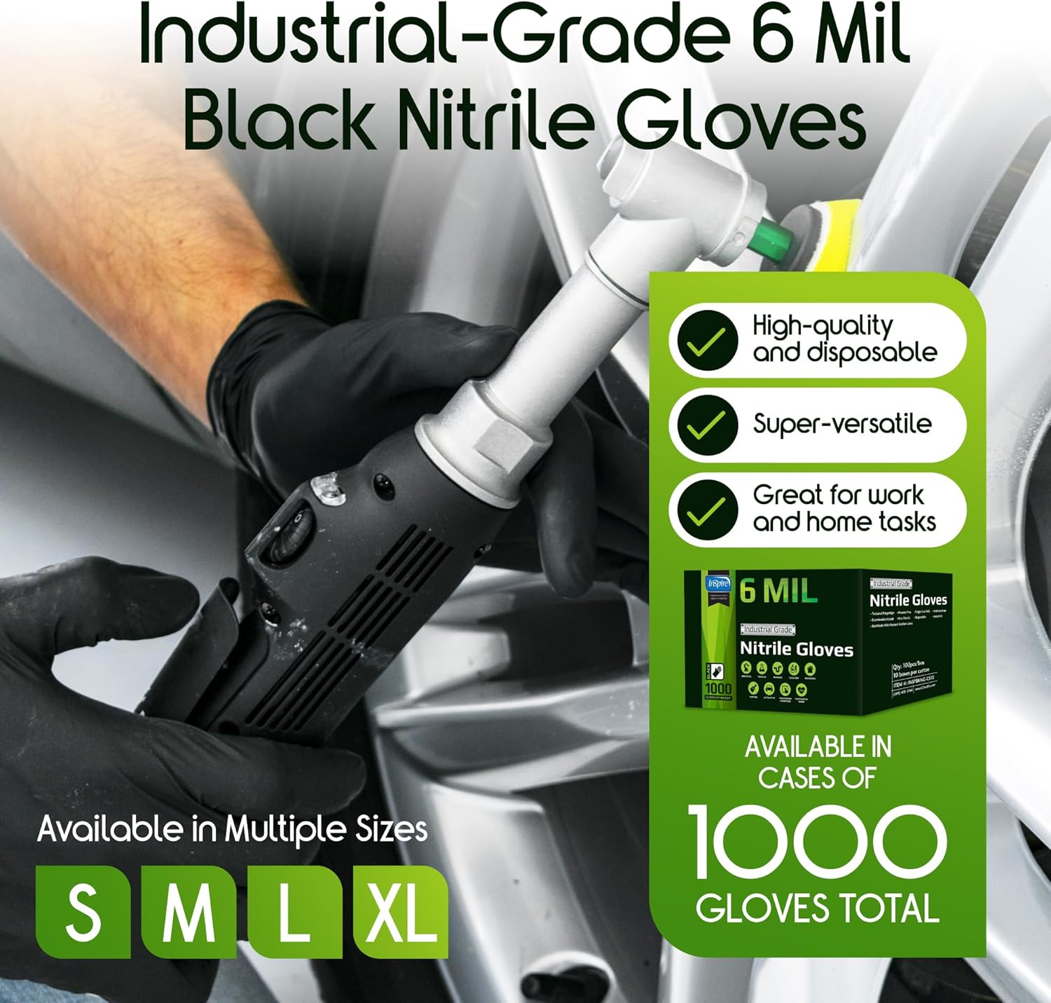Heavy Duty Stretch Nitrile Glo - Nitrile Mechanic Glove ulasan dan harga