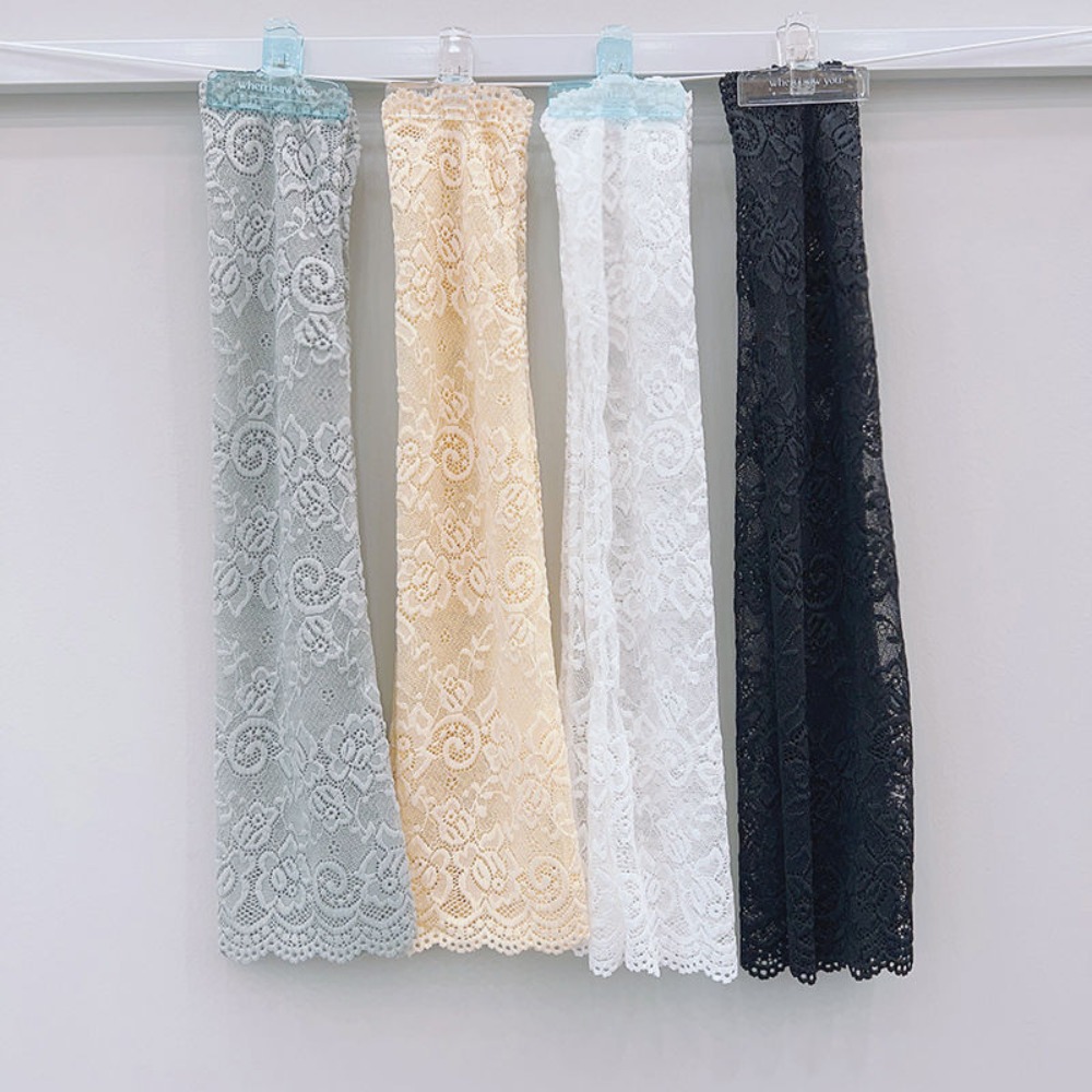 Women Long Lace Gloves Fishnet - Fingerless Glove Knit ulasan dan harga