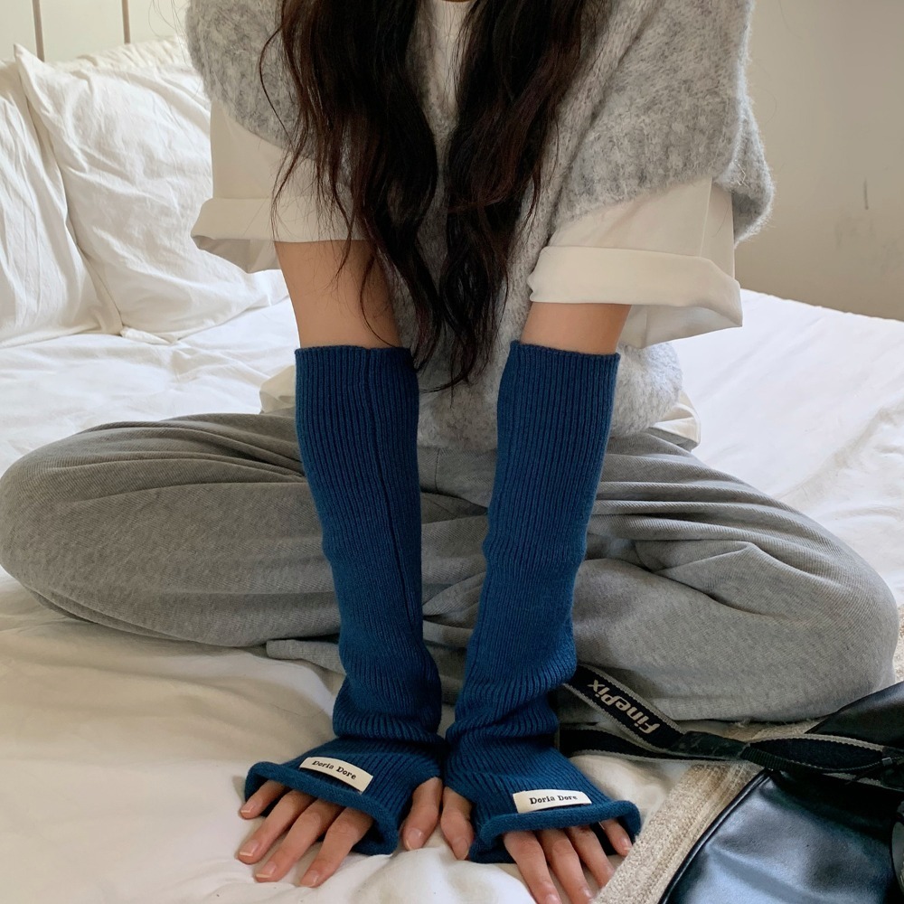 Korean Style Knitted Warm Slee - Fingerless Glove Knit ulasan dan harga
