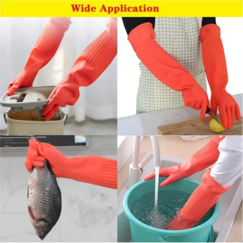 Long Reusable Rubber Dishwashi - Dish Glove Rubber ulasan dan harga