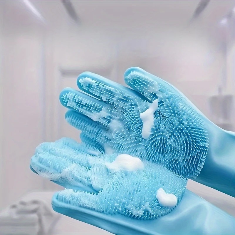 Pet Bathing & Massage Silicone - Rubber Glove Cleaning ulasan dan harga