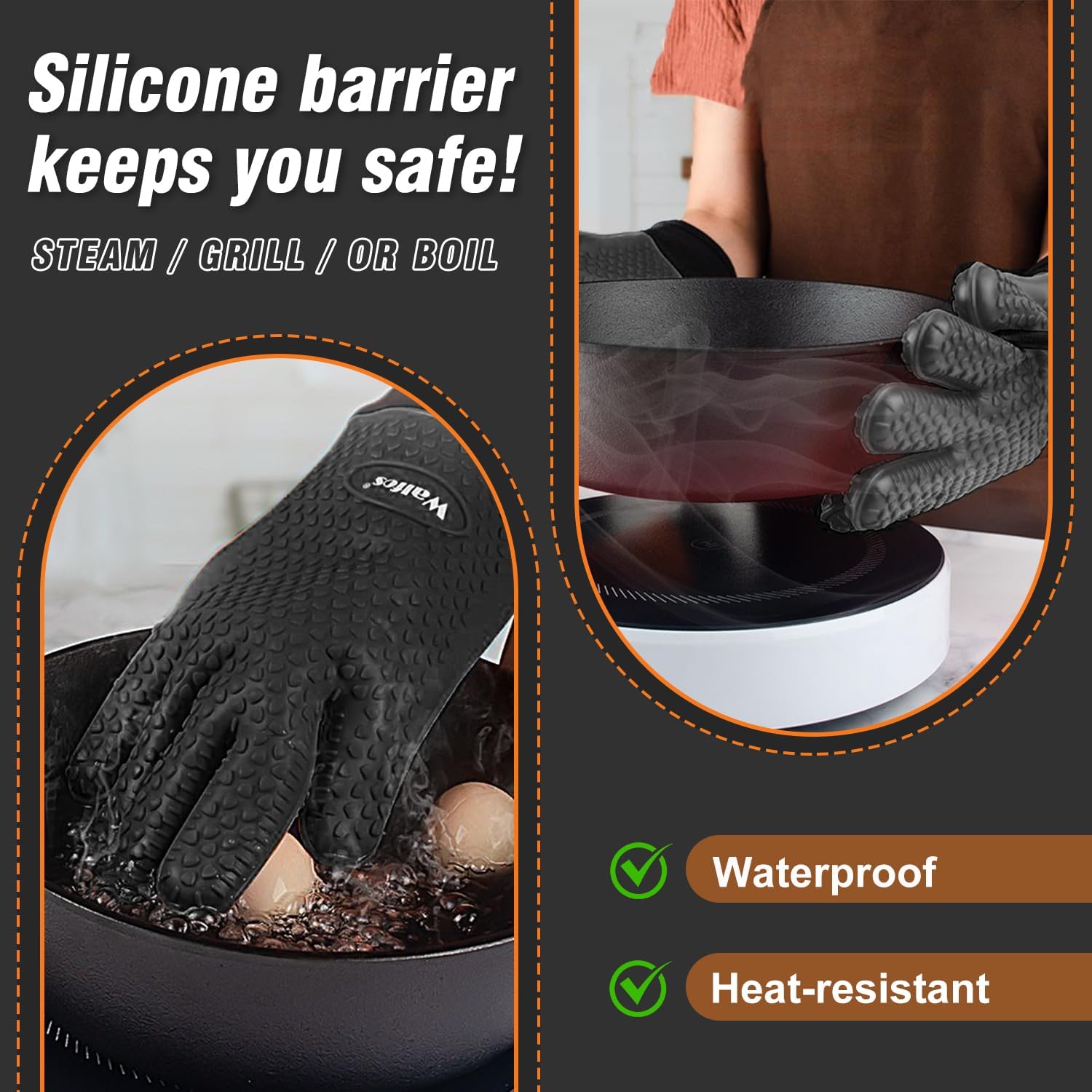 Heat Resistant Silicone BBQ Gl - Heat Resistant Glove ulasan dan harga