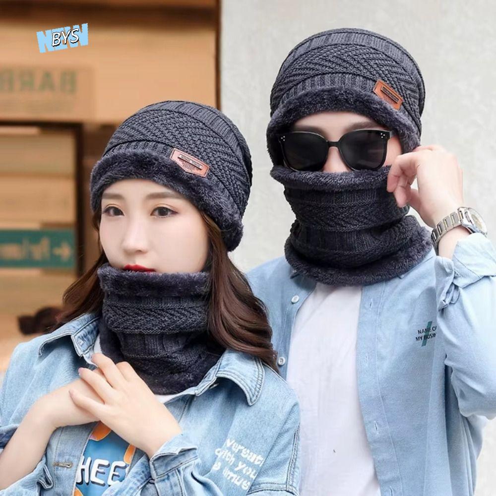 4pcs/set Soft Winter Beanie Ha - Wool Glove Lined ulasan dan harga