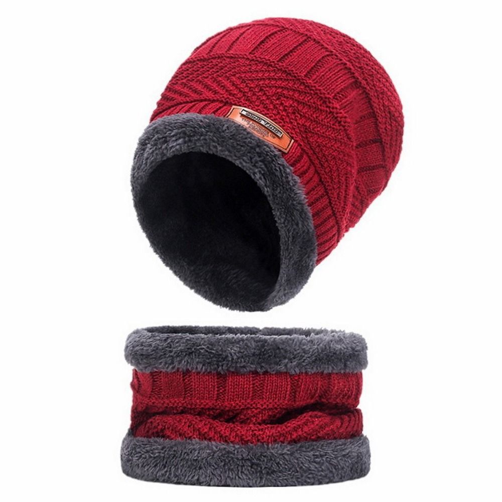 4pcs/set Soft Winter Beanie Ha - Wool Glove Lined ulasan dan harga