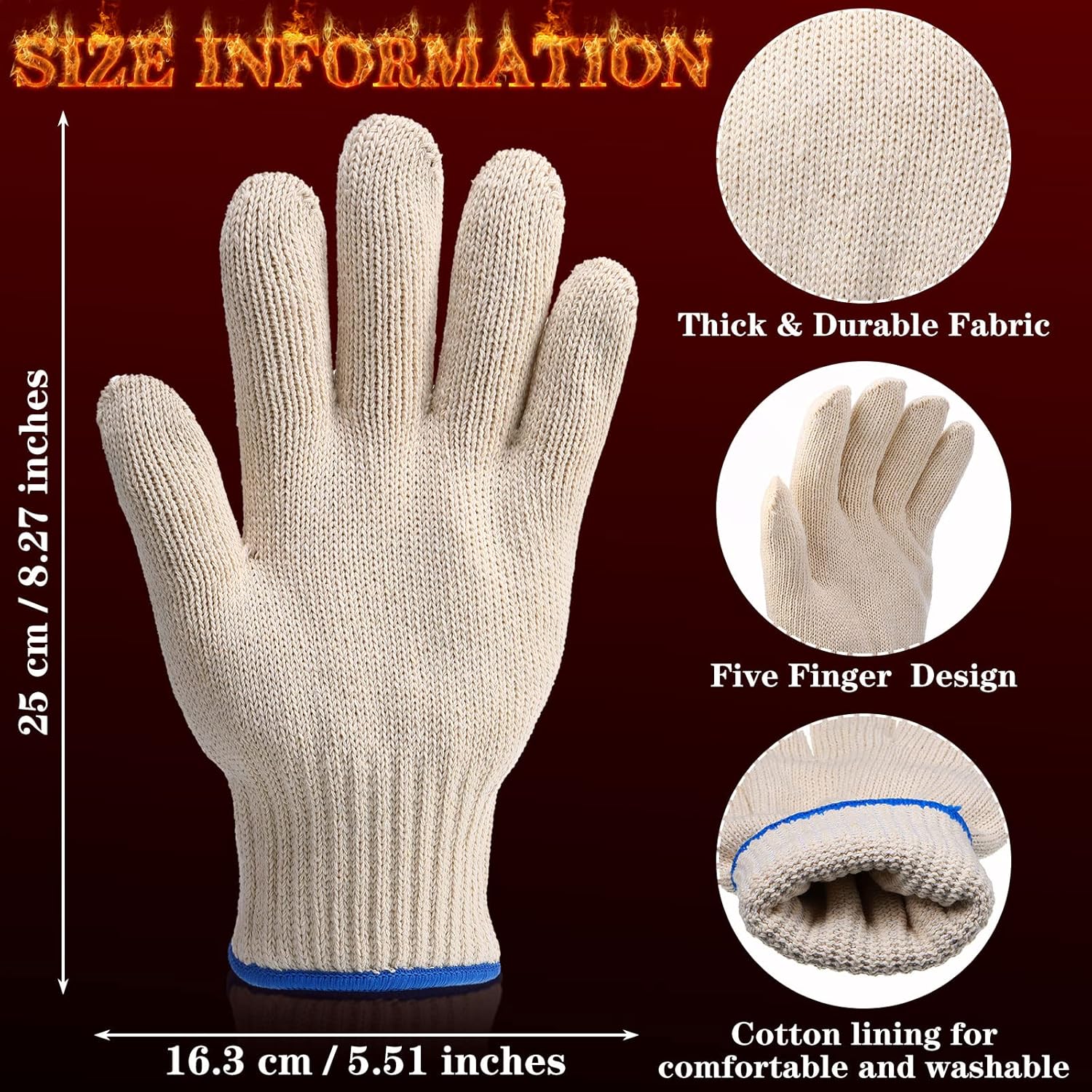 4 Pairs Heat Resistant Gloves, - Heat Resistant Glove ulasan dan harga