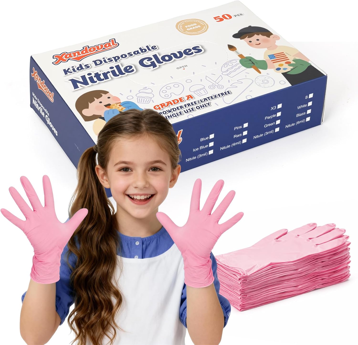 Kids Disposable Gloves for 3-8 - Latex Disposable Glove ulasan dan harga