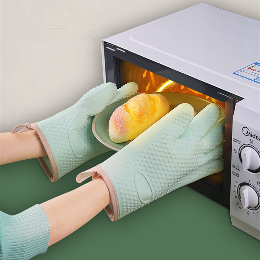 Heat Resistant Silicone Gloves - Oven Mitt Silicone ulasan dan harga