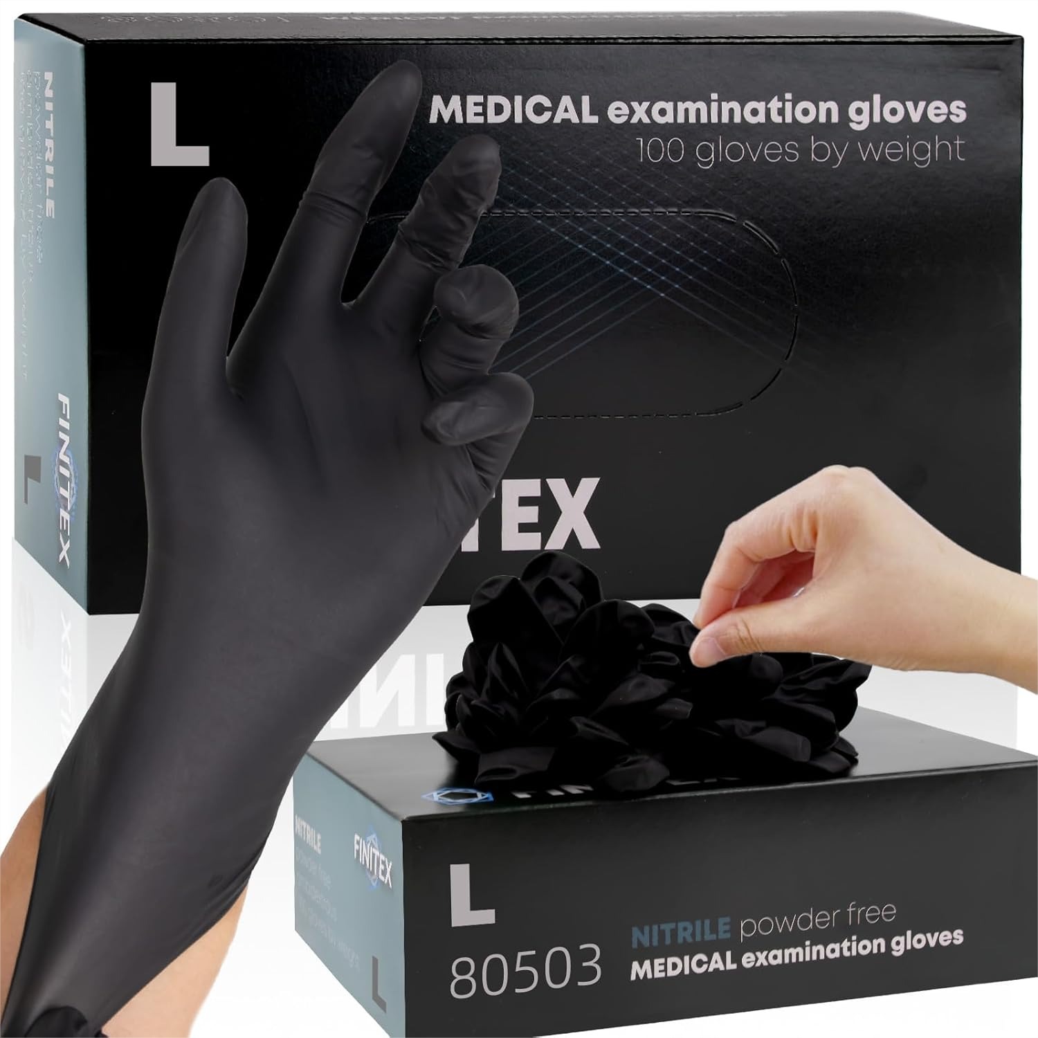 Black Nitrile Disposable Glove - Exam Glove Nitrile ulasan dan harga