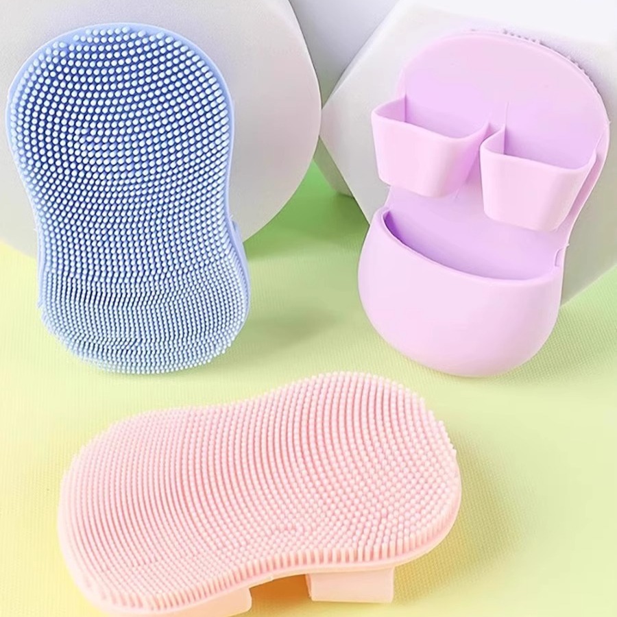 Silicone Face Scrubber Brush D - Rubber Glove Cleaning ulasan dan harga