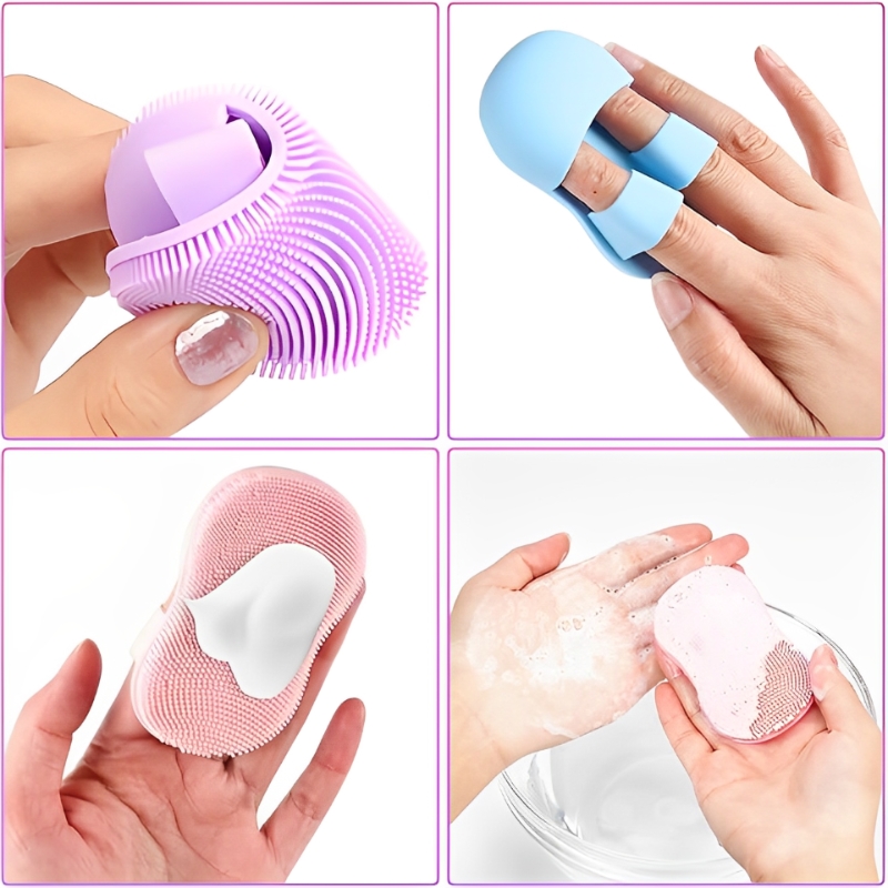 Silicone Face Scrubber Brush D - Rubber Glove Cleaning ulasan dan harga