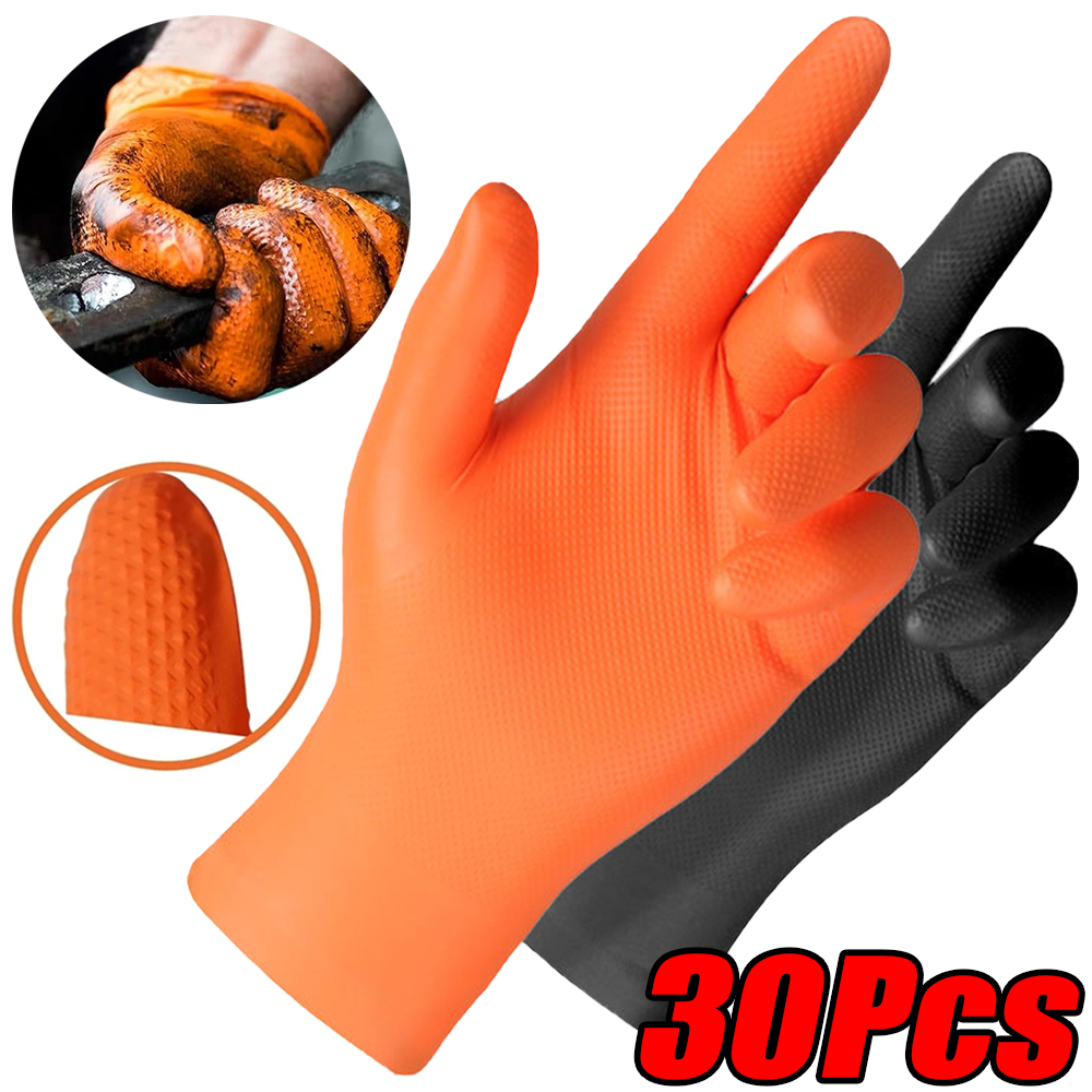 30/10Pcs Thick 8mil Nitrile Gl - Nitrile Mechanic Glove ulasan dan harga