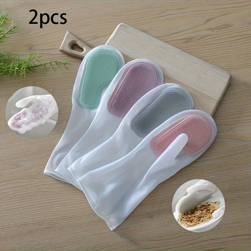 2Pcs Durable Latex Dishwashing - Rubber Glove Cleaning ulasan dan harga